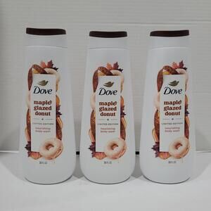 3 PACK - Dove Maple Glazed Donut Limited Edition Nourishing Body Wash 20oz NEW